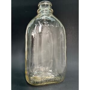Borden’s Brand 2 Qt Refillable Half Gallon VTG Milk Bottle, Farmhouse Decor